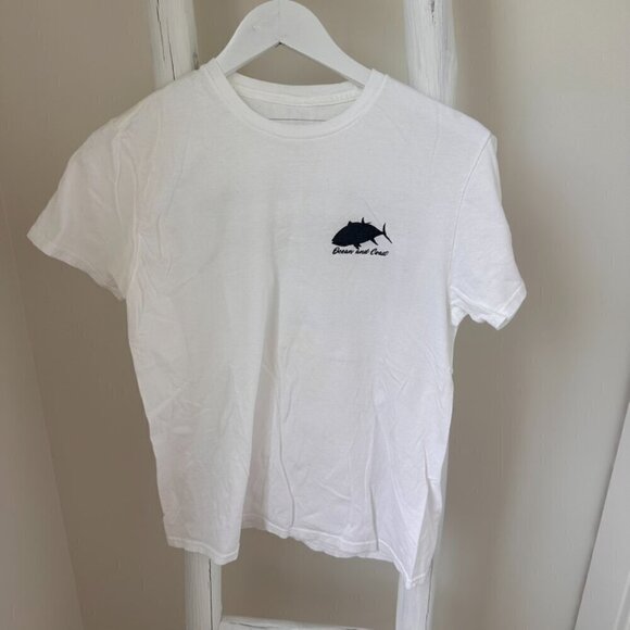 Ocean & Coast Men's White Fish Logo Southern Anglers Tee Shirt SZ S - Picture 2 of 10